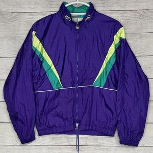 Asics MFT Women's Size Medium Exercise Track Warm-Up Full Zip Parachute Jacket